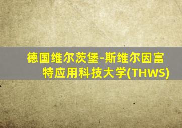 德国维尔茨堡-斯维尔因富特应用科技大学(THWS)